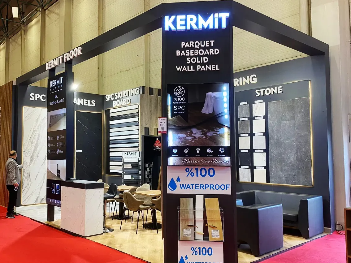 Ahşap sistemle hazırlanan Kermit Floor fuar standı