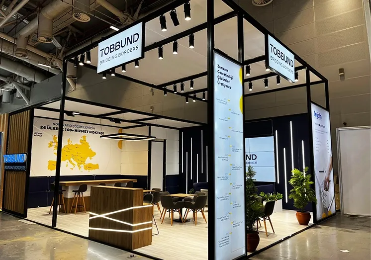 Maxima LightBox ışıklı kumaş panelli fuar standı