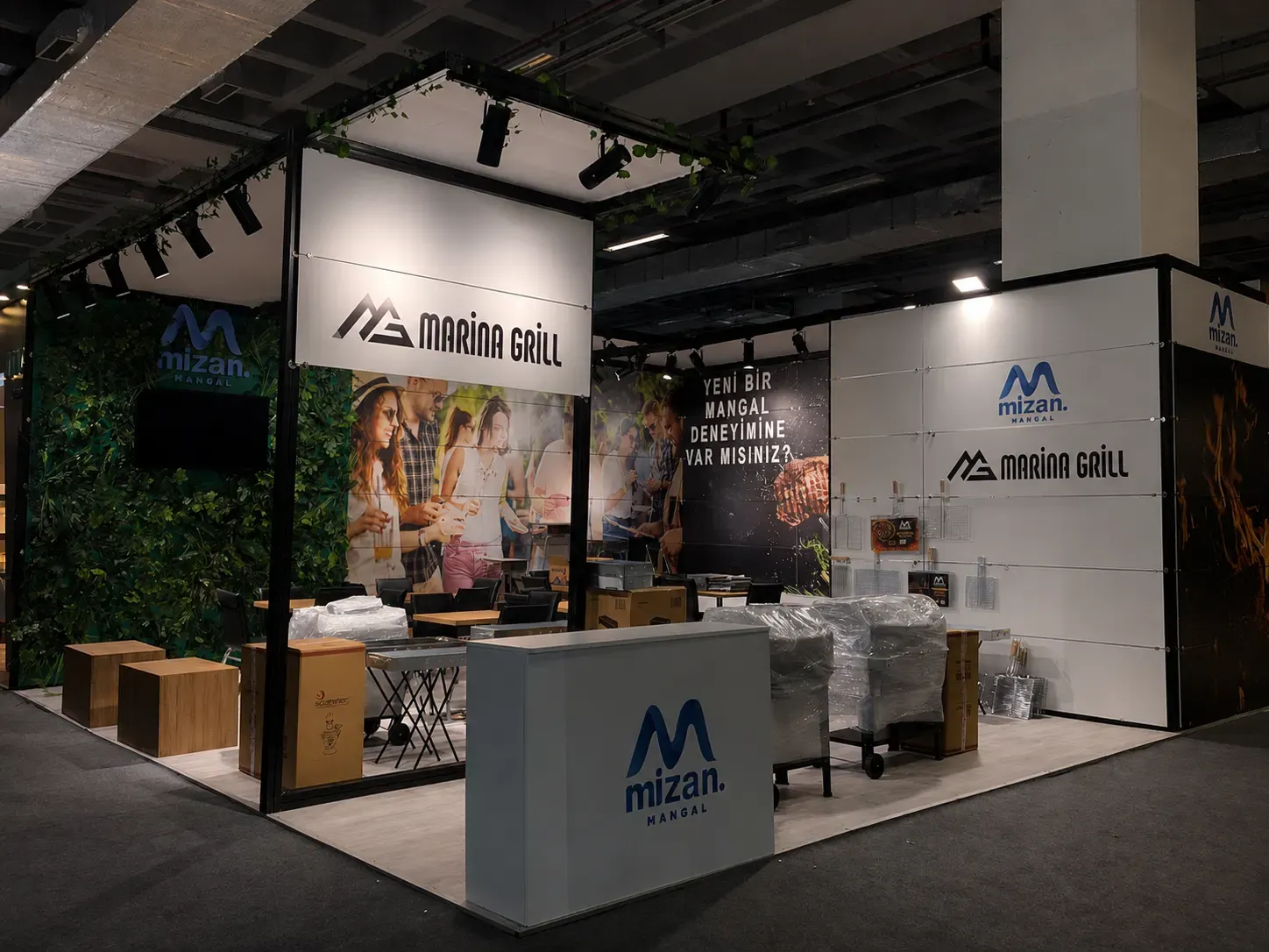 Maxima profil sistemle hazırlanan Marina Grill fuar standı