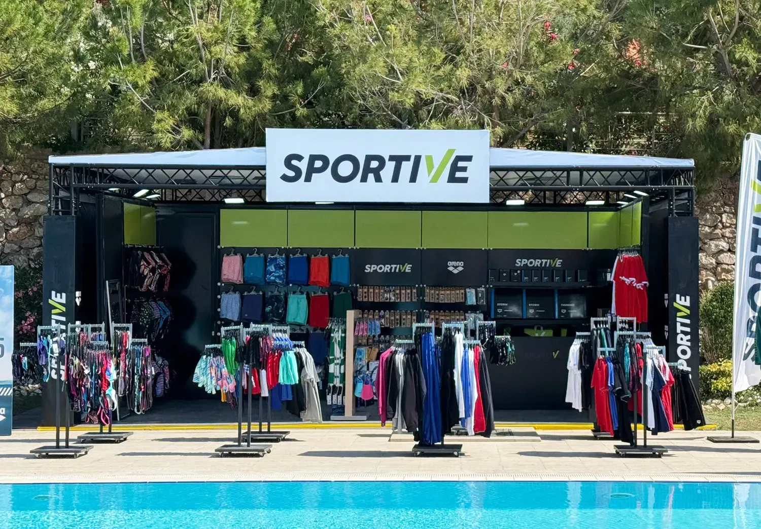 Truss taşıyıcı sistemle hazırlanan Sportive fuar standı